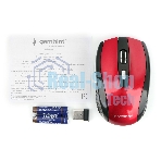 Мышь беспроводная Gembird MUSW-330-3 красный, 2400 dpi, радиоканал, USB, кнопки - 6