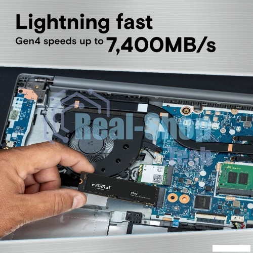 Накопитель SSD Crucial T500, 2Tb, M.2 2280, PCIe 4.0 x4, NVMe, R/W 7400/7000