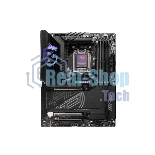 Материнская плата MSI MPG X870E CARBON WIFI, AM5, AMD X870E, 4xDDR5, 4xSATA, 4xM.2, 1xPCIe 5.0 x16, 1xPCIe 5.0 x4, 1xPCIe 4.0 x4, 1xHDMI, 2xUSB-C, 2x1Gb LAN, 9xUSB 3.2 Gen 2, 2xUSB4, 2x3.5 мм, 7.1, ATX