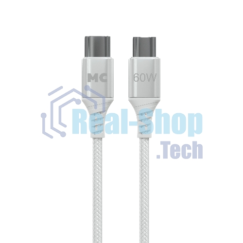 Кабель MORE CHOICE (4620202554116) K69aa 2м USB 3.0A PD 60W для Type-C Type-C- 2м, белый
