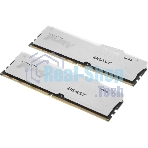 Оперативная память Kingston Fury Beast, DDR5, 32Gb (2x16Gb), 5600MHz, CL40, DIMM, с радиаторами, RGB, белый