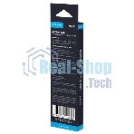 Дата-кабель Maxvi MC-21L USB-Lightning 2.4А, 1м, black-grey