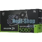 Видеокарта MSI RTX 5060Ti SHADOW 3X OC CLASSIC 8Gb GDDR7 128bit 3xDP HDMI 3FAN RTL