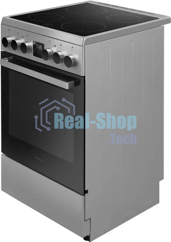 Плита электрическая Maunfeld MEC55CS08D серебристый, конфорок 4 шт, духовка 60 л, 50 см x 85 см x 60 см