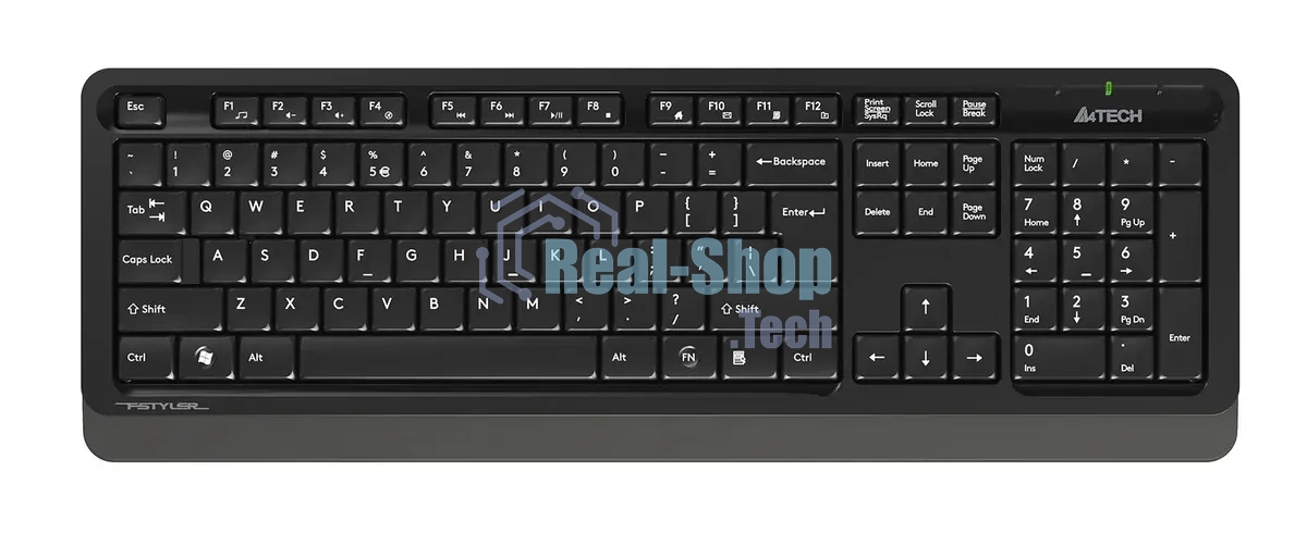 Комплект клавиатура+мышь A4Tech FStyler FG1010S беспроводной, USB, 2000 DPI, чёрный/серый