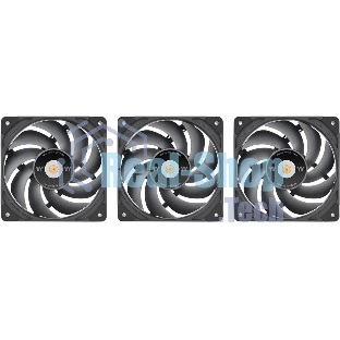 Вентилятор Thermaltake Toughfan EX14 Pro реверсивный 140x140x25mm черный 4-pin 31.6-34.1dB Ret (CL-F172-PL14BL-A)