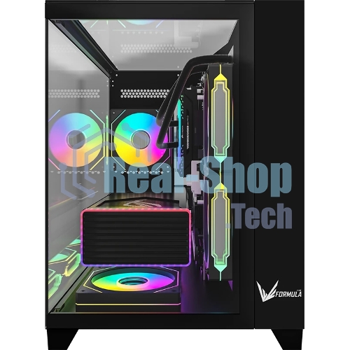 Компьютерный корпус AeroCool/Formula Crystal Z9ML Floe черный без БП mATX 4x120мм 2xUSB 3.0 audio bott PSU
