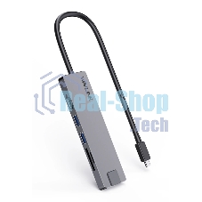 USB-концентратор WAVLINK USB Type-C, USB Type-C/USB 3.0/USB 2.0/HDMI/Gigabit LAN/SD/Micro SD, USB