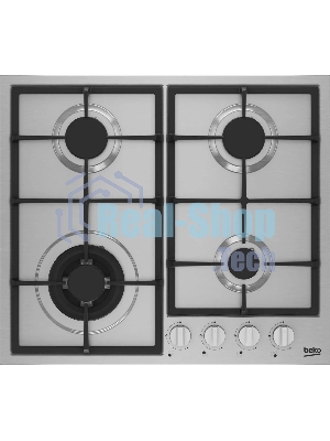 Газовая варочная поверхность Beko HIYG 64225 SXO, 4 конфорки, нержавеющая сталь, 7800 Вт