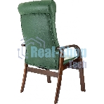 Кресло Бюрократ T-9928WALNUT-CF зеленый, кожа