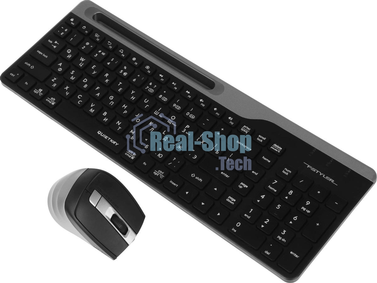Комплект клавиатура+мышь A4Tech FStyler FB2535C беспроводной, USB + Bluetooth, 2000 DPI, черный