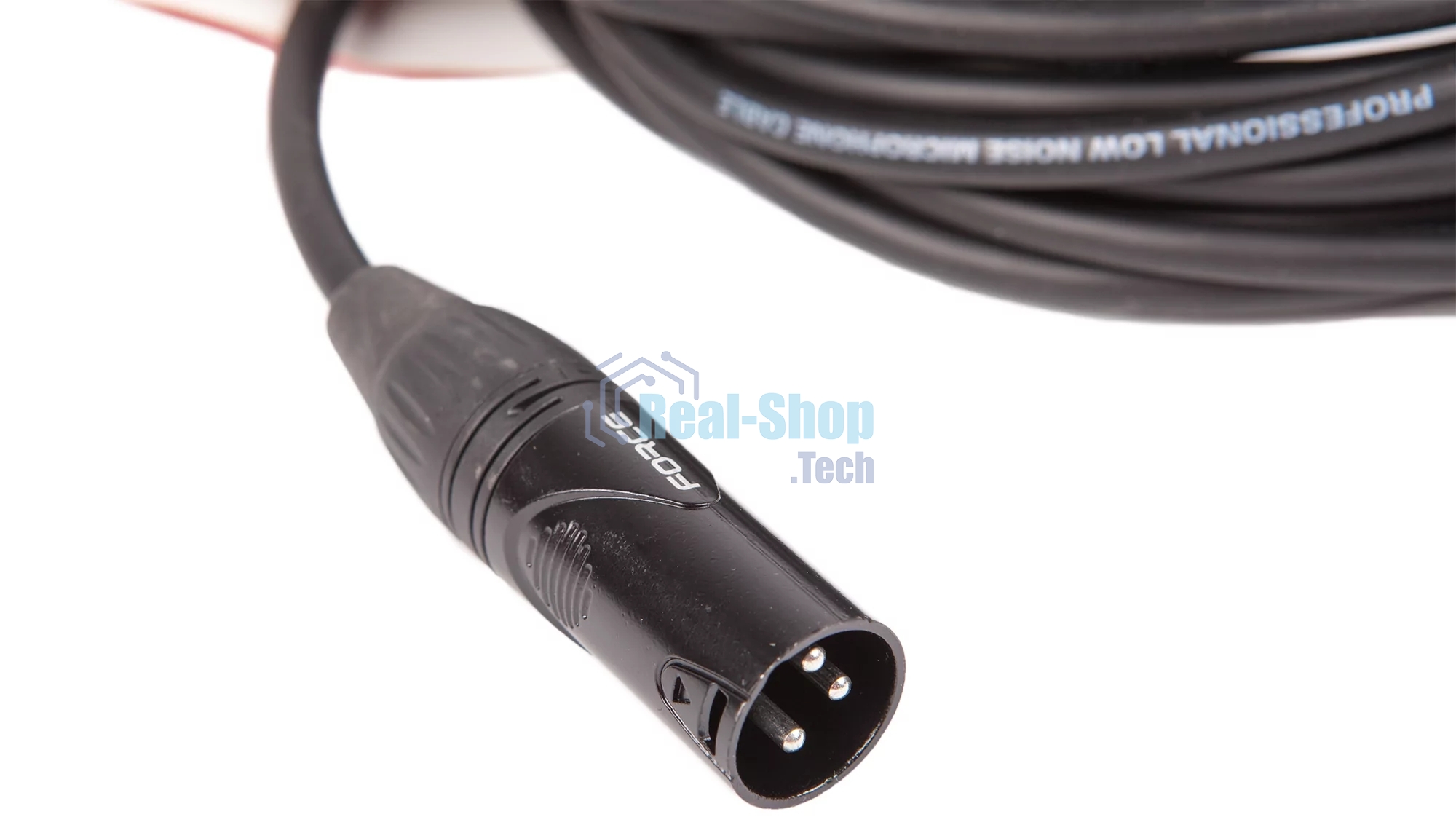 Кабель микрофонный FORCE FMC-06/9XLR (M) - XLR (F), высококачественный балансный, малошумящий с проводниками из безкислородной меди OFC, диаметр 6 мм, черные профессиональные металлические разъемы, длина 9 м, цвет черный