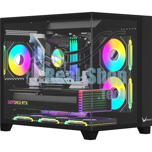 Компьютерный корпус AeroCool/Formula Crystal Z9ML Floe черный без БП mATX 4x120мм 2xUSB 3.0 audio bott PSU
