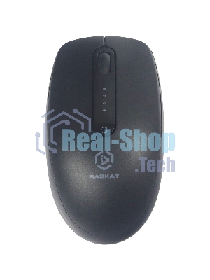 Мышь беспроводная Raskat M002WBR черный, 1600 dpi, радиоканал, Bluetooth, USB, кнопки - 4