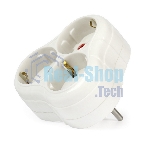 Тройник Smartbuy (SBE-16-A01-3z) 3 гнезда с заземлением круглый белый 16А 250В