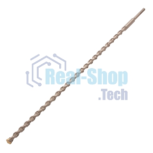 Бур по бетону Denzel двойная спираль, Cobalt W-tip, 16x600 мм, SDS PLUS