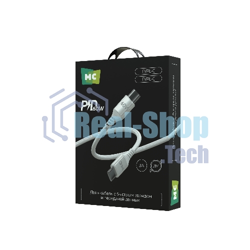 Кабель MORE CHOICE (4620202554116) K69aa 2м USB 3.0A PD 60W для Type-C Type-C- 2м, белый