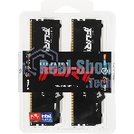 Оперативная память Kingston Fury Beast, DDR5, 32Gb (2x16 Gb), 6400 MHz, CL32, радиатор, RGB, черный