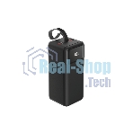 Портативный аккумулятор OLMIO M-50, 50000mAh, 22.5W, QuickCharge3.0/PowerDelivery, LCD, фонарик, черный