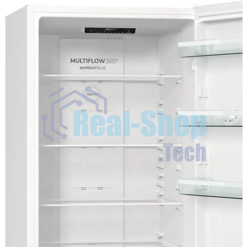 Холодильник Gorenje NRK6201EW4 белый двухкамерный 235/96 л морозилка снизу, No Frost
