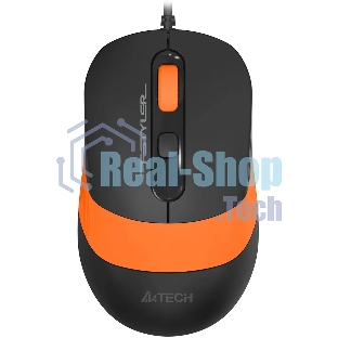 Мышь проводная A4Tech Fstyler FM10S черный/оранжевый, 1600 dpi, USB, кнопки - 4