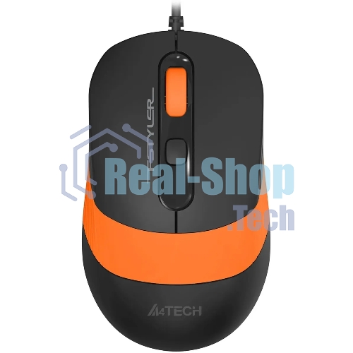 Мышь проводная A4Tech Fstyler FM10S черный/оранжевый, 1600 dpi, USB, кнопки - 4