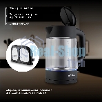 Чайник электрический Hyundai HYK-G7707 1.7л. 2200Вт графит корпус: стекло