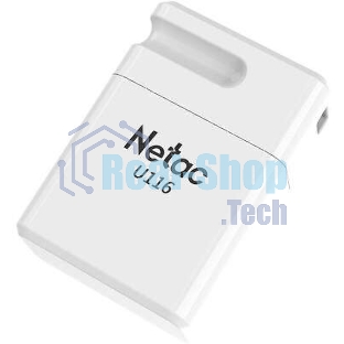 Флешка USB Netac U116 mini (NT03U116N-032G-32WH USB), 32Gb, USB 3.2, R/W 90/30, белый