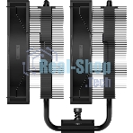 Кулер для процессора PCCooler RT620 BK (250W, 4-pin PWM, 157mm, Al/Cu, 6x6mm, 2x120mm, 73.32CFM, 34.9dBA, 2200RPM, S: 1851/1700/1200/115X, AM5/AM4, black)