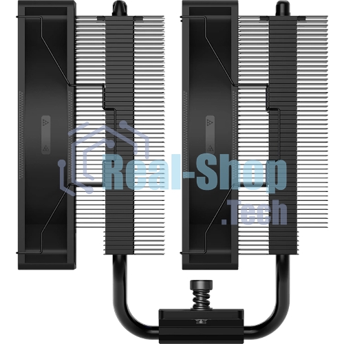 Кулер для процессора PCCooler RT620 BK (250W, 4-pin PWM, 157mm, Al/Cu, 6x6mm, 2x120mm, 73.32CFM, 34.9dBA, 2200RPM, S: 1851/1700/1200/115X, AM5/AM4, black)