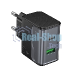 Зарядное устройство Hoco 20Вт, 3А, QC3.0/PD, 1xUSB, 1xType-C, CS71A, черный, коробка