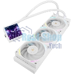 Водяное охлаждение для процессора Thermalright Hyper Vision 360 (360mm, LED, White, ARGB/Fans: 3x120mm, 69CFM, 27dBA, 2150RPM/Pump height 68mm, 6400RPM, Rad thickness 27mm/S: 1700, 1200, 1851, 115X, 2011, 2066, AM5, AM4)
