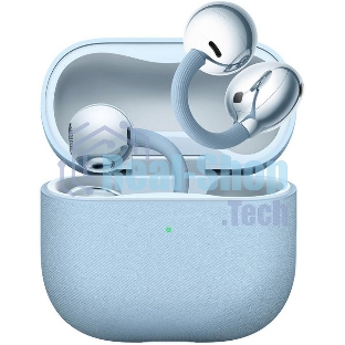Наушники TWS Huawei FreeClip 2 синий, открытые (клипсы), Bluetooth, быстрая зарядка, до 8 ч
