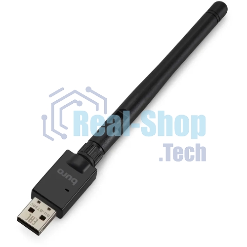 Адаптер USB Buro Bluetooth 5.0+EDR class 1 100м черный