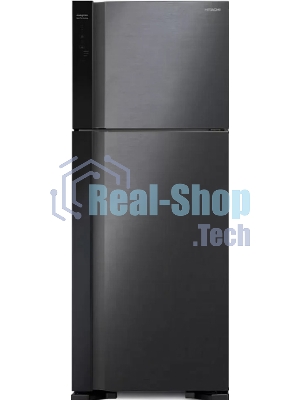 Холодильник Hitachi HRTN7489DFBBKCS черный инвертер двухкамерный инвертер 345/105л морозилка сверху, No Frost