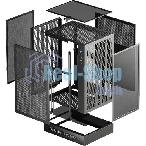 Компьютерный корпус Deepcool CH170 DIGITAL черный без БП mini-ITX 1x120мм 1xUSB 2.0 1xUSB 3.0 audio bott PSU