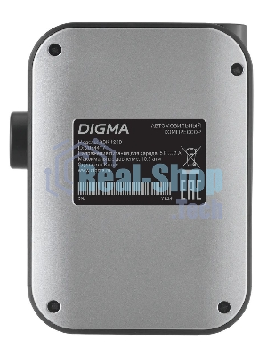 Автомобильный компрессор Digma QBK-120G серый, шланг 0.2м