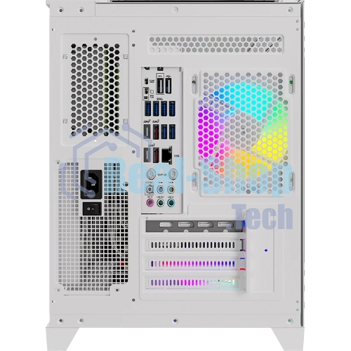 Компьютерный корпус AeroCool/Formula Crystal Z9ML Floe белый без БП mATX 4x120мм 2xUSB 3.0 1xUSB3.1 audio bott PSU