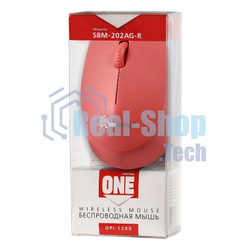 Мышь беспроводная Smartbuy (SBM-202AG-R) ONE 202AG-R красный