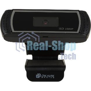 Веб-камера OKLICK OK-C013FH 1920x1080, 30 кадр/с, USB Type-A, микрофон (шумоподавление), универсальное крепление