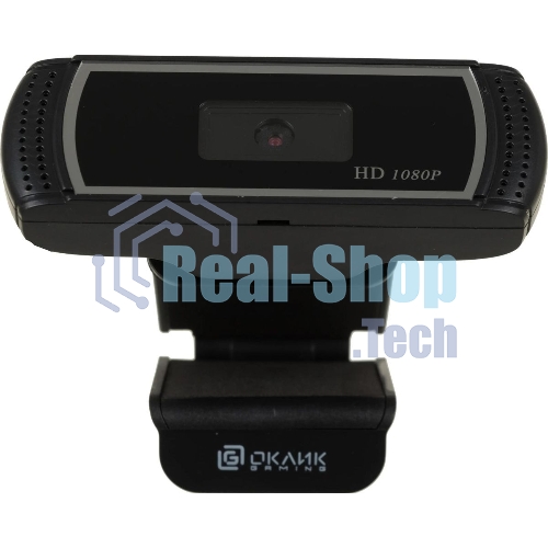 Веб-камера OKLICK OK-C013FH 1920x1080, 30 кадр/с, USB Type-A, микрофон (шумоподавление), универсальное крепление