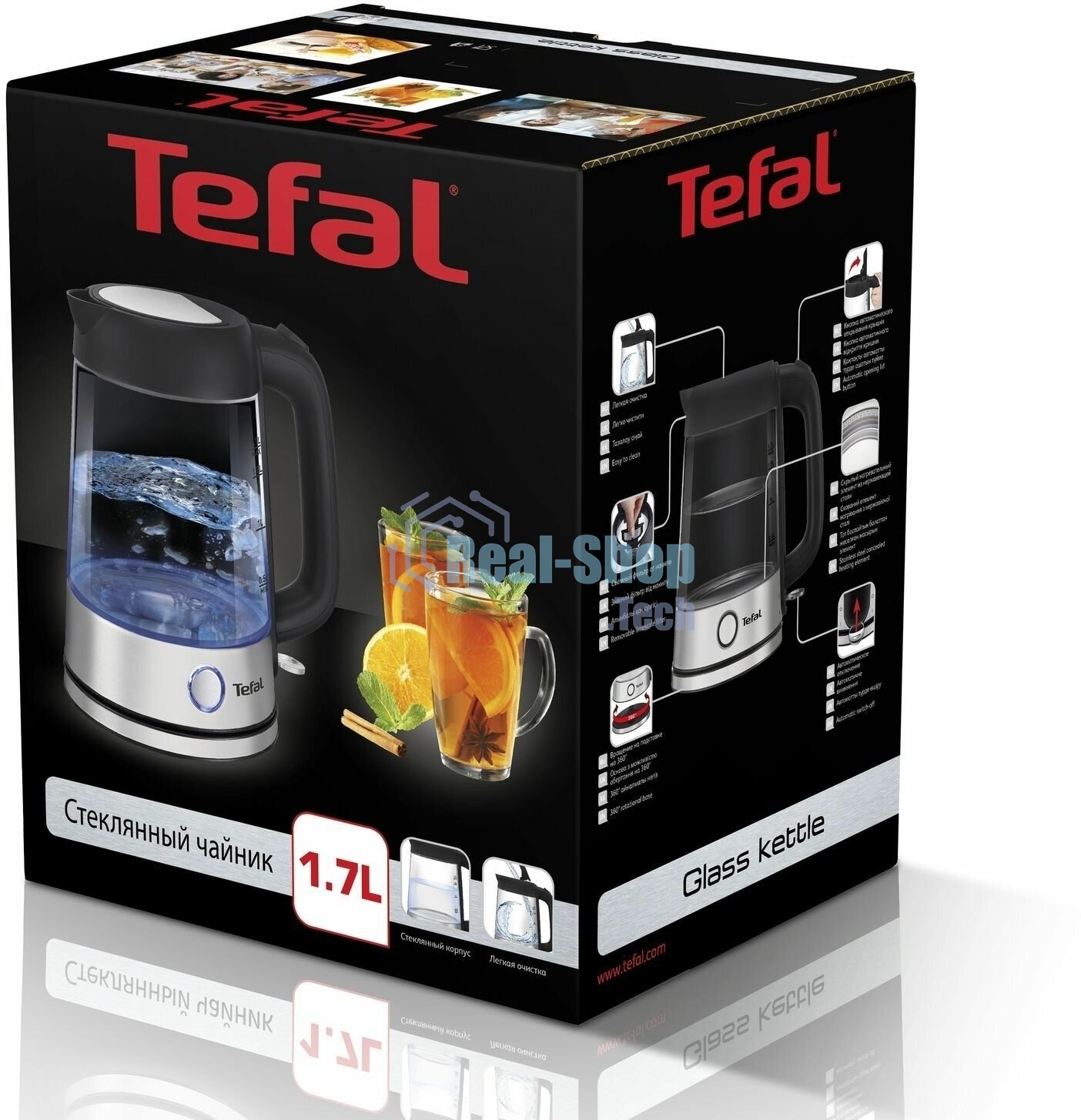 Электрочайник Tefal KI750D30 серебристый, 1.7 л, 2400 Вт, скрытый нагревательный элемент
