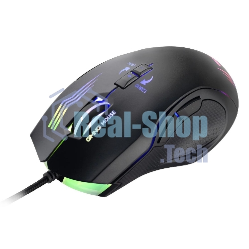Мышь проводная GMNG 930GM черный, 12800 dpi, USB, кнопки - 7
