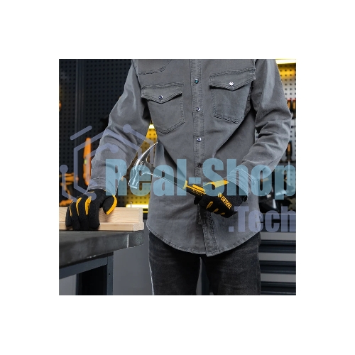 Молоток-гвоздодер Denzel 450 г, цельнометаллический, двухкомпонентная рукоятка
