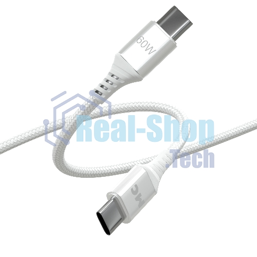 Кабель MORE CHOICE (4620202554116) K69aa 2м USB 3.0A PD 60W для Type-C Type-C- 2м, белый
