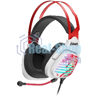 Гарнитура Bloody G560 Naraka белый/красный, проводная, подсветка