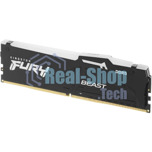 Оперативная память Kingston Fury Beast, DDR5, 32Gb (2x16 Gb), 6400 MHz, CL32, радиатор, RGB, черный
