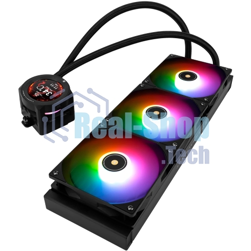 Система жидкостного охлаждения Thermalright Core Vision 360 (360mm, LED, Black, ARGB/Fans: 3x120mm, 72.37CFM, 27.7dBA, 2000RPM/Pump height 66mm, Rad thickness 27mm/S: 1700, 1200, 1851, 115X, 2011, 2066, AM5, AM4)
