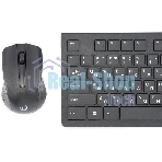 Комплект клавиатура+мышь Oklick 250M беспроводной, USB, 1000 DPI, чёрный