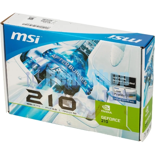 Видеокарта MSI N210-1GD3/LP NVIDIA GeForce 210 1024Mb 64 DDR3 460/800 DVIx1/CRTx1 Ret